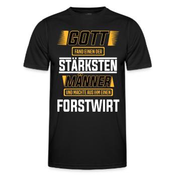 Forstwirt einer der stärksten Männer der Welt - Männer Funktions-T-Shirt - Schwarz - Vorne - AI Model Male 178 dark (178cm)