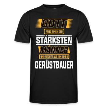 Gerüstbauer, einer der Stärksten Männer der Welt - Männer Funktions-T-Shirt - Schwarz - Vorne - AI Model Male 178 dark (178cm)