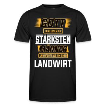 Landwirt, einer der stärksten Männer der Welt - Männer Funktions-T-Shirt - Schwarz - Vorne - AI Model Male 178 dark (178cm)