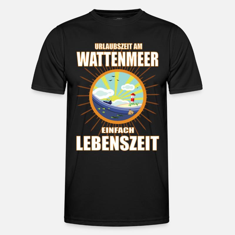 Urlaubszeit am Wattenmeer - einfach Lebenszeit Männer Funktions-T-Shirt