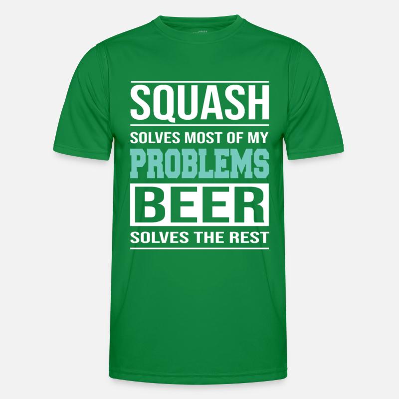 Squash solves most of my Problems Männer Funktions-T-Shirt