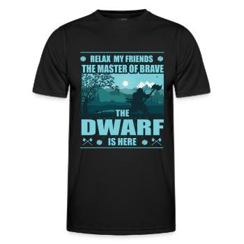 Zwerg, der Meister des Mutes, Zwergen Design - Männer Funktions-T-Shirt - Schwarz - Vorne - AI Model Male 178 dark (178cm)