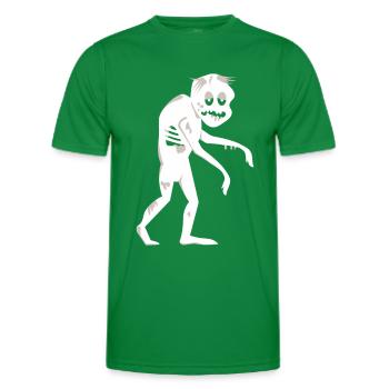 Lustiger Zombie, cooles Design für den Zombies Fan - Männer Funktions-T-Shirt - Kelly Green - Vorne - AI Model Male 178 dark (178cm)