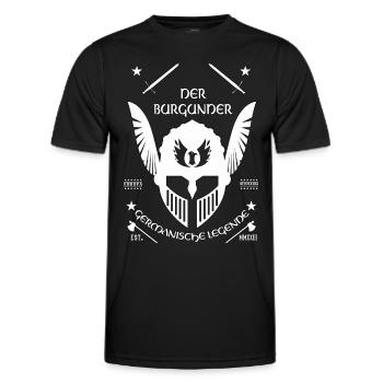 Burgunden - germanische Legenden, Burgunder Design - Männer Funktions-T-Shirt - Schwarz - Vorne - AI Model Male 178 dark (178cm)