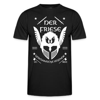 Der Friese - germanische Legenden, Friesen Design - Männer Funktions-T-Shirt - Schwarz - Vorne - AI Model Male 178 dark (178cm)