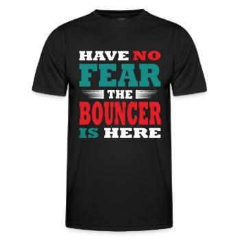N’ayez pas peur que le videur soit ici Tenue - T-shirt sport Homme - noir - Devant - AI Model Male 178 dark (178cm)