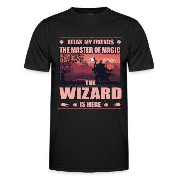 Wizard Spread de Okto - T-shirt sport Homme - noir - Devant - AI Model Male 178 dark (178cm)