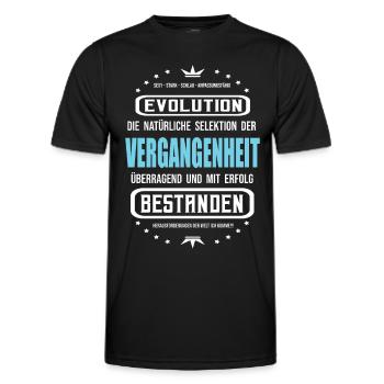 Past, Evolution, Development - Men's Functional T-Shirt - black - Front - AI Model Male 178 dark (178cm)