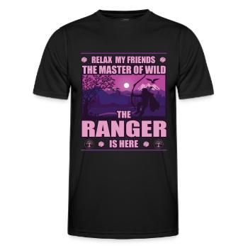 Ranger - Masters of the Wilderness: Explore Nature - Men's Functional T-Shirt - black - Front - AI Model Male 178 dark (178cm)