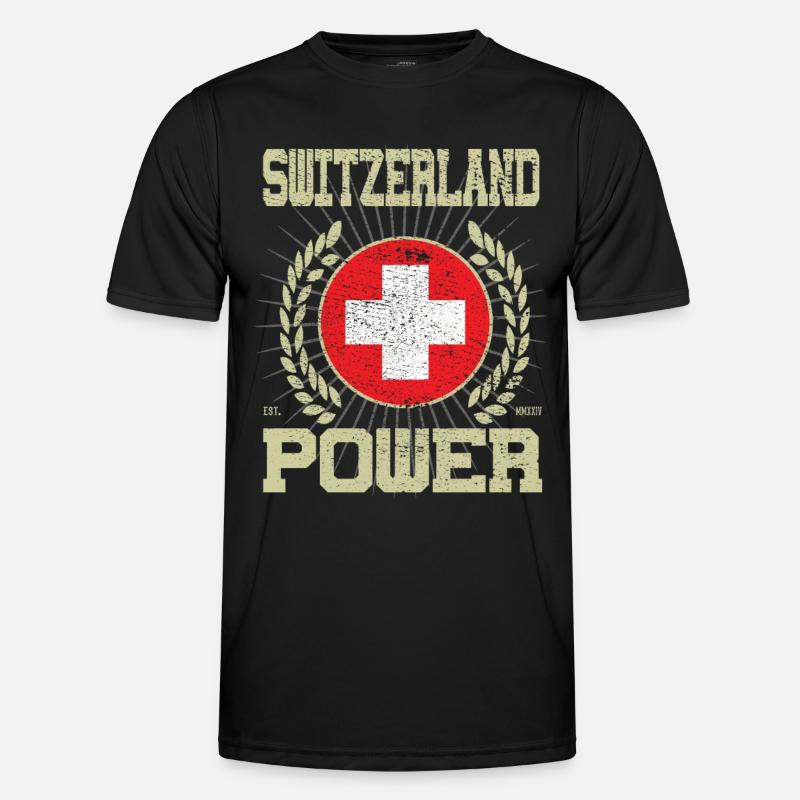 Design Cool Suisse T-shirt sport Homme