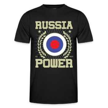 Design Cool Russie - T-shirt sport Homme - noir - Devant - AI Model Male 178 dark (178cm)