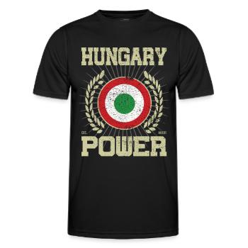 Cooles Ungarn, Design - Männer Funktions-T-Shirt - Schwarz - Vorne - AI Model Male 178 dark (178cm)