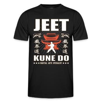 Conception d’arts martiaux Jeet-kune-do cool avec kanji - T-shirt sport Homme - noir - Devant - AI Model Male 178 dark (178cm)