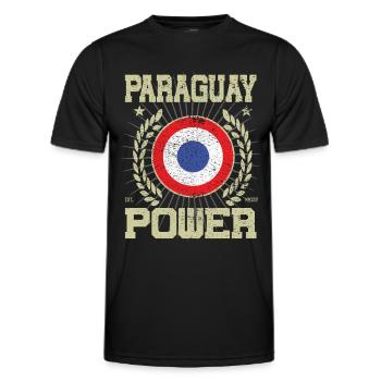 Cool Paraguay Design - T-shirt sport Homme - noir - Devant - AI Model Male 178 dark (178cm)
