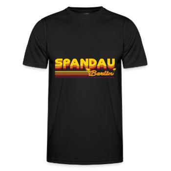 design cool du quartier de Spandau Berlin - T-shirt sport Homme - noir - Devant - AI Model Male 178 dark (178cm)