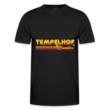 cooles Tempelhof Berliner Stadtteil Design - Männer Funktions-T-Shirt - Schwarz - Vorne - AI Model Male 178 dark (178cm)