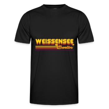 cooles Weissensee Berliner Stadtteil Design - Männer Funktions-T-Shirt - Schwarz - Vorne - AI Model Male 178 dark (178cm)