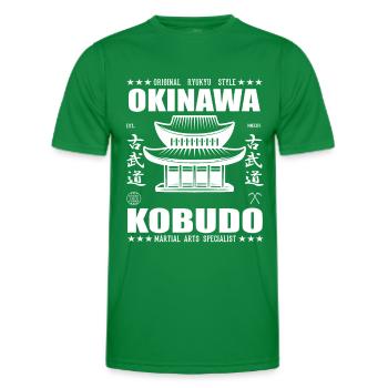 cooles Kobudo Design im Okinawa Stile - Männer Funktions-T-Shirt - Kelly Green - Vorne - AI Model Male 178 dark (178cm)