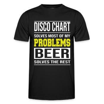 Disco Chart résout les problèmes de conception, Beer le reste - T-shirt sport Homme - noir - Devant - AI Model Male 178 dark (178cm)
