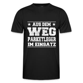 À l’écart des couches de parquet en cours d’utilisation Design - T-shirt sport Homme - noir - Devant - AI Model Male 178 dark (178cm)
