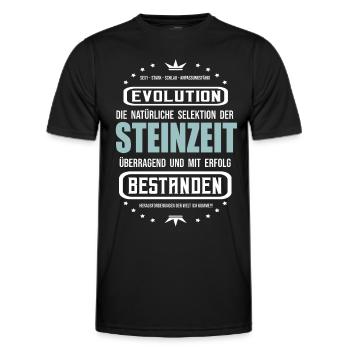 Die Steinzeit überragend und mit Erfolg bestanden - Männer Funktions-T-Shirt - Schwarz - Vorne - AI Model Male 178 dark (178cm)