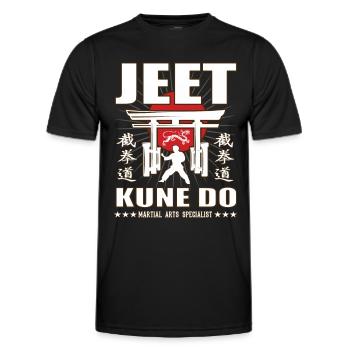 Jeet Kune Do Kanji et conception de dojo - T-shirt sport Homme - noir - Devant - AI Model Male 178 dark (178cm)