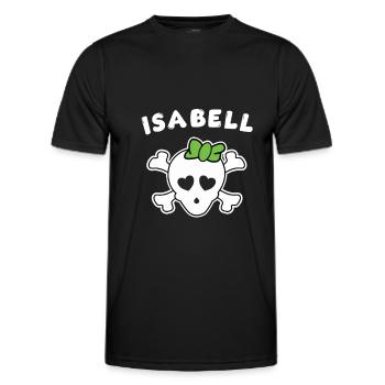 Piratin Isabell Design für Mädchen und Frauen - Männer Funktions-T-Shirt - Schwarz - Vorne - AI Model Male 178 dark (178cm)