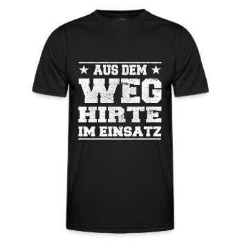 Aus dem Weg Hirte im Einsatz Design - Männer Funktions-T-Shirt - Schwarz - Vorne - AI Model Male 178 dark (178cm)