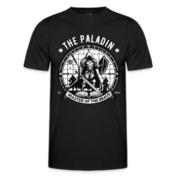 Conception de paladin de jeu de rôle pour le joueur de rôle - T-shirt sport Homme - noir - Devant - AI Model Male 178 dark (178cm)