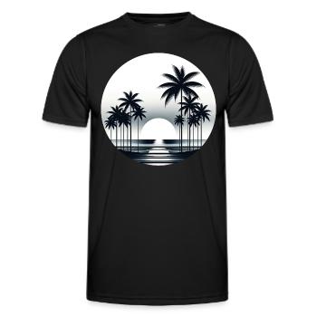 Ruhige Tropendämmerung - Männer Funktions-T-Shirt - Schwarz - Vorne - AI Model Male 178 dark (178cm)