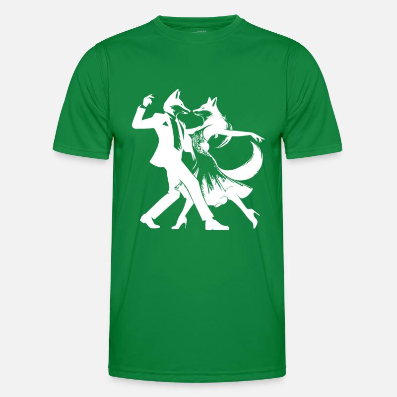 Design de tango cool : Deux renards dansants ! T-shirt sport Homme