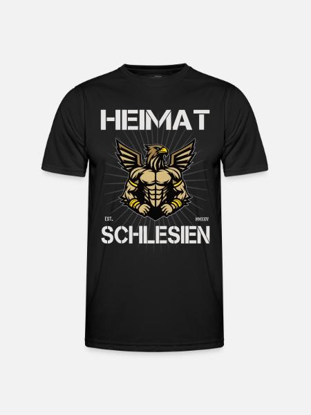 Cooles Heimat Schlesien Design für den Schlesier - Männer Funktions-T-Shirt - Schwarz