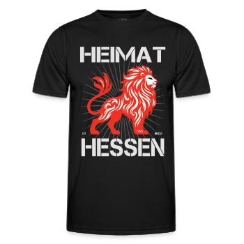 Home Hesse, Design avec les Lions de Hesse - T-shirt sport Homme - noir - Devant - AI Model Male 178 dark (178cm)