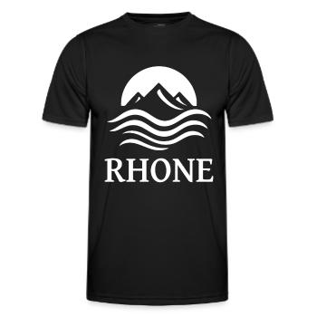 Cool Rhone River Design for the Rivers Fan - Men's Functional T-Shirt - black - Front - AI Model Male 178 dark (178cm)