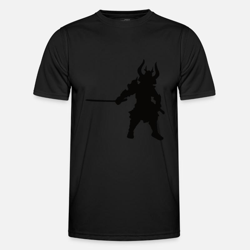 Samurai Black Silhoutten Design - Men's Functional T-Shirt - black
