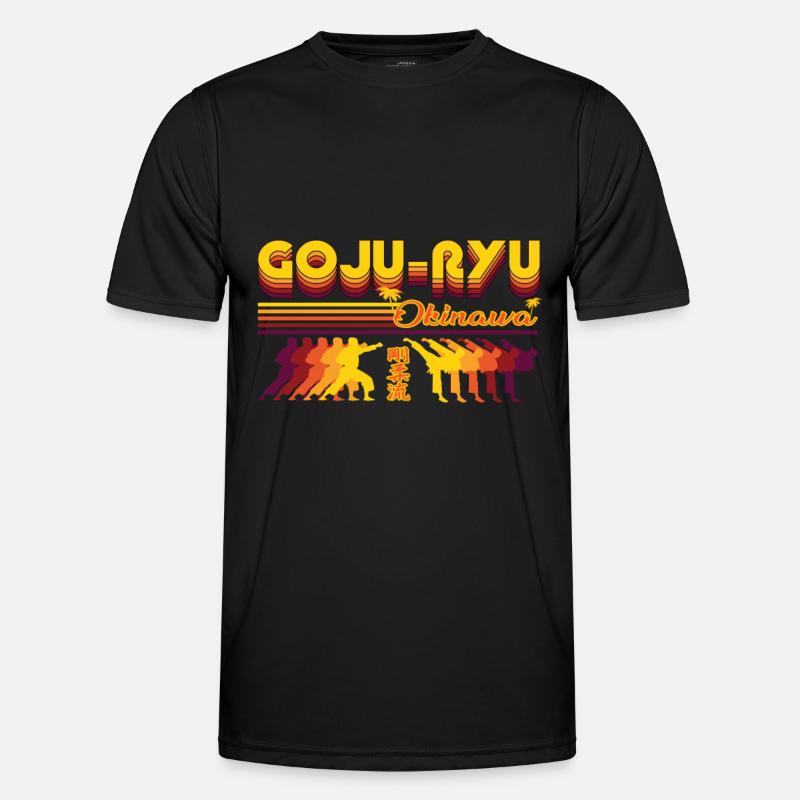 Goju-Ryu Karate Retro Design - Men's Functional T-Shirt - black