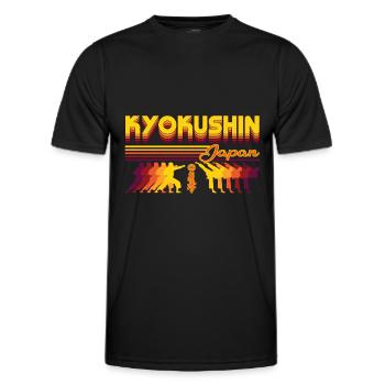 Conception de karaté Kyokushin dans le style rétro japonais - T-shirt sport Homme - noir - Devant - AI Model Male 178 dark (178cm)