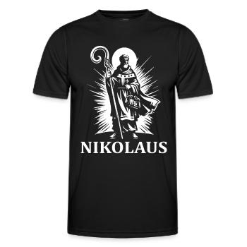 Saint Nicholas – A design for St. Nicholas fans - Men's Functional T-Shirt - black - Front - AI Model Male 178 dark (178cm)