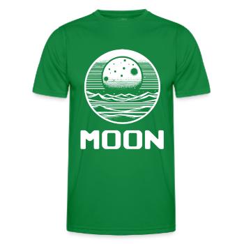 Romantic simple moon design - Men's Functional T-Shirt - kelly green - Front - AI Model Male 178 dark (178cm)