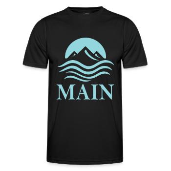 Main – Fluss der Metropolen und Weinberge - Männer Funktions-T-Shirt - Schwarz - Vorne - AI Model Male 178 dark (178cm)