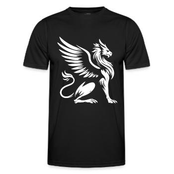 Cool griffin, for mythology and fantasy fans - Men's Functional T-Shirt - black - Front - AI Model Male 178 dark (178cm)