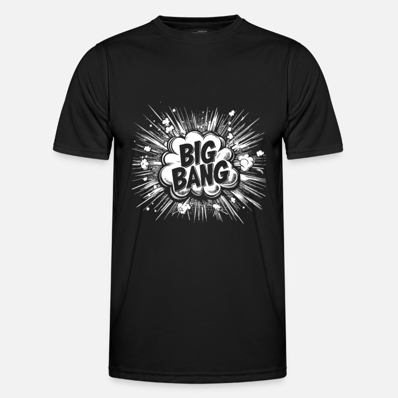 Urknall Outfit - Comic-Explosion im Design - Männer Funktions-T-Shirt - Schwarz