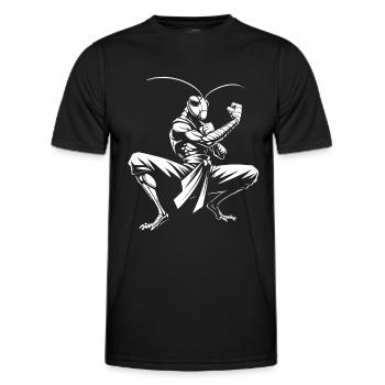Martial Arts Grasshopper – Agility and Jumping Power - Men's Functional T-Shirt - black - Front - AI Model Male 178 dark (178cm)