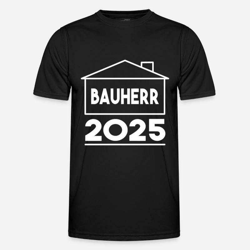 Bauherr 2025 – Vision wird Wirklichkeit - Männer Funktions-T-Shirt - Schwarz