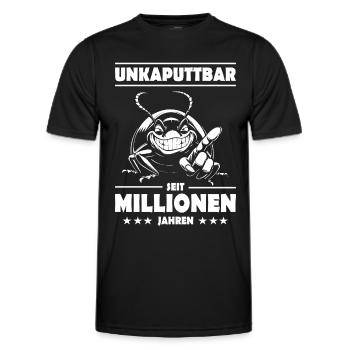 Kakerlake – Unkaputtbar seit Millionen Jahren - Männer Funktions-T-Shirt - Schwarz - Vorne - AI Model Male 178 dark (178cm)