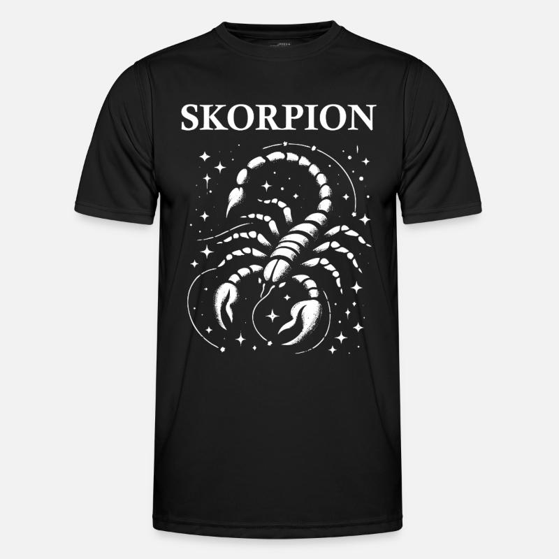 Sternzeichen Skorpion Design - Männer Funktions-T-Shirt - Schwarz