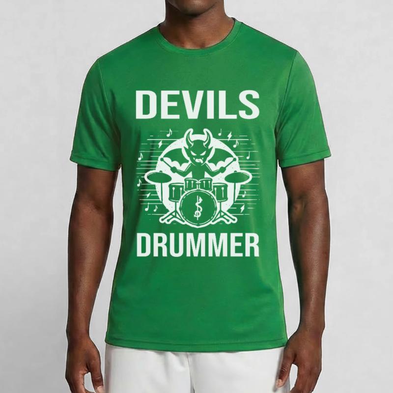 Devils Drummer. The devilish hellish drummer Men's Functional T-Shirt