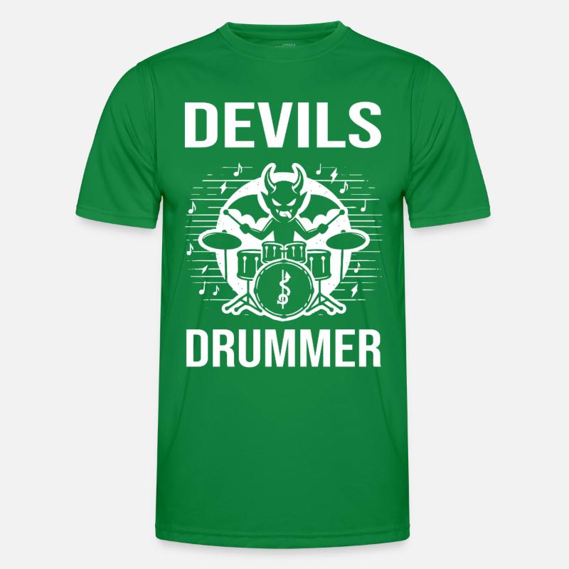 Batteur des Devils. Le batteur diabolique et infernal T-shirt sport Homme