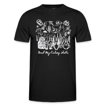 Shirt funny for Hobby Cooking magic witchy tshirt - Men's Functional T-Shirt - black - Front - AI Model Male 178 dark (178cm)