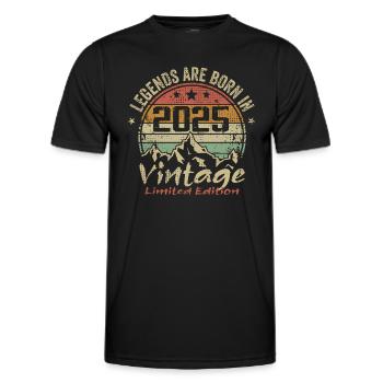 Les Légendes Sont Nées En 2025 - 2025 - T-shirt sport Homme - noir - Devant - AI Model Male 178 dark (178cm)